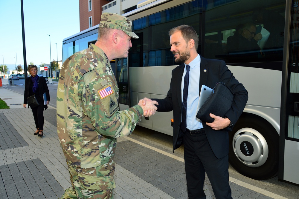 French Delegation visit at Caserma Del Din, Vicenza, Italy