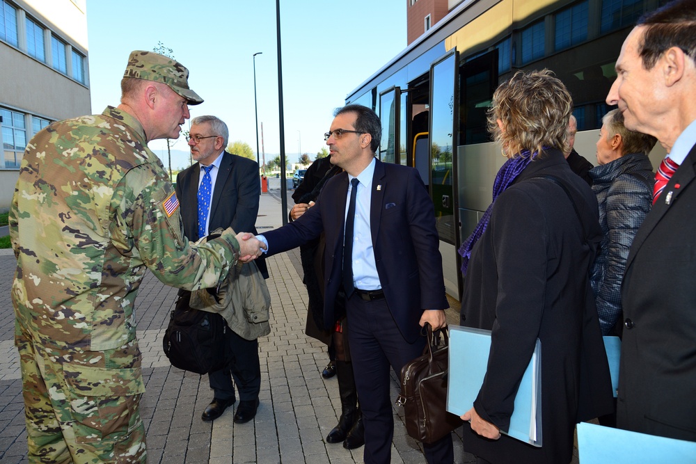 French Delegation visit at Caserma Del Din, Vicenza, Italy