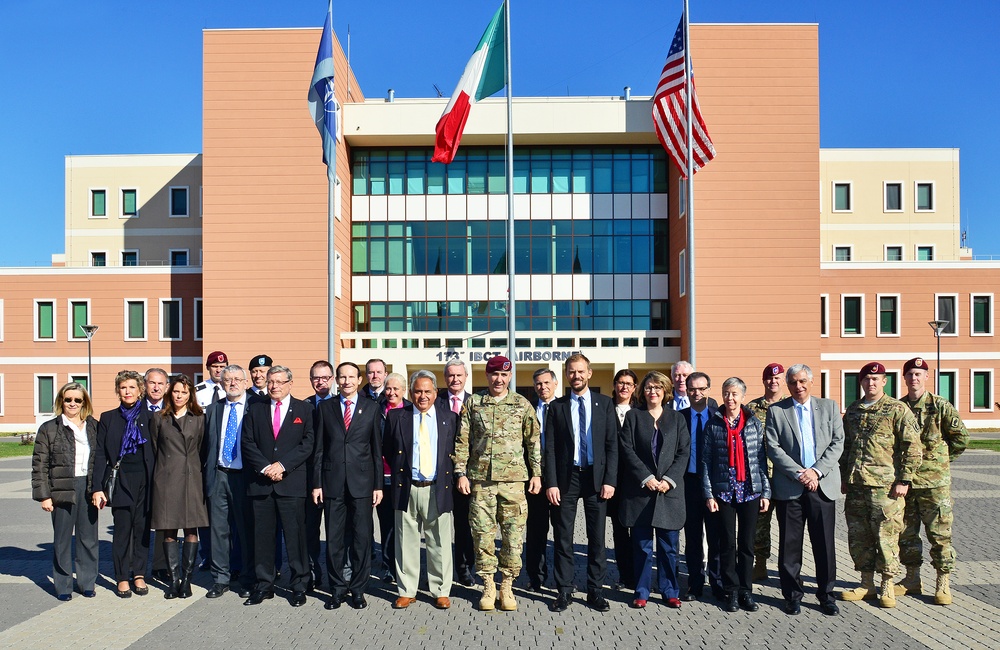 French Delegation visit at Caserma Del Din, Vicenza, Italy