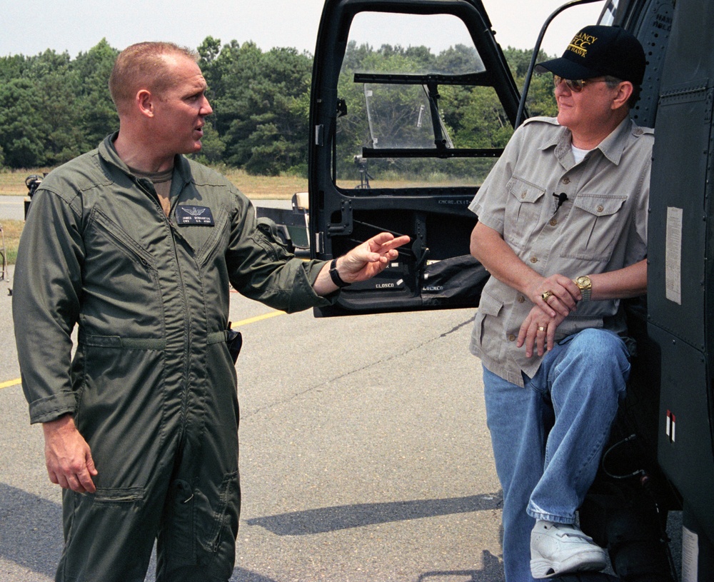 Aviators work with Clancy on Army training video