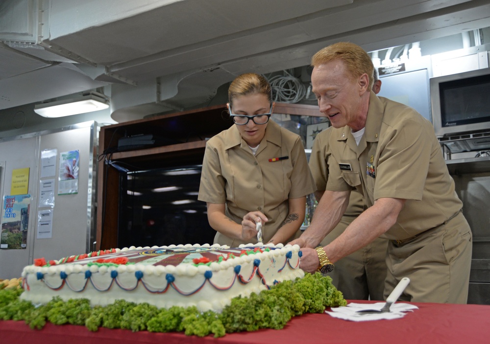 USS Bonhomme Richard Celebrates Navy's 241st Birthday