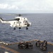 USS Bonhomme Richard (LHD 6) conducts replenishment at sea