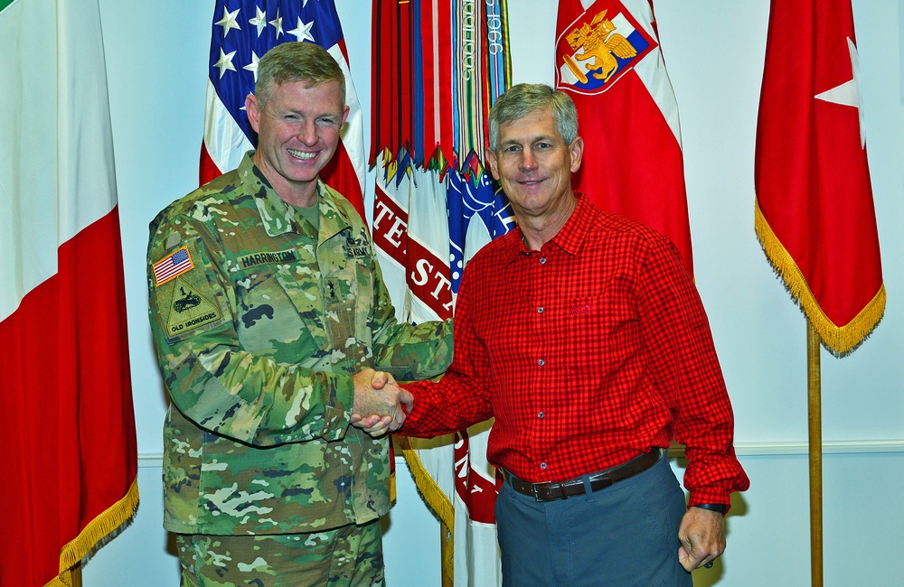 LTG Donald M. Campbell visited Caserma Ederle, Vicenza, Italy
