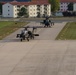 A U.S. Army company of Apache helicopters from 1st Battalion, 3rd Aviation Regiment (Attack Reconnaissance) return from Exercise Allied Spirit V