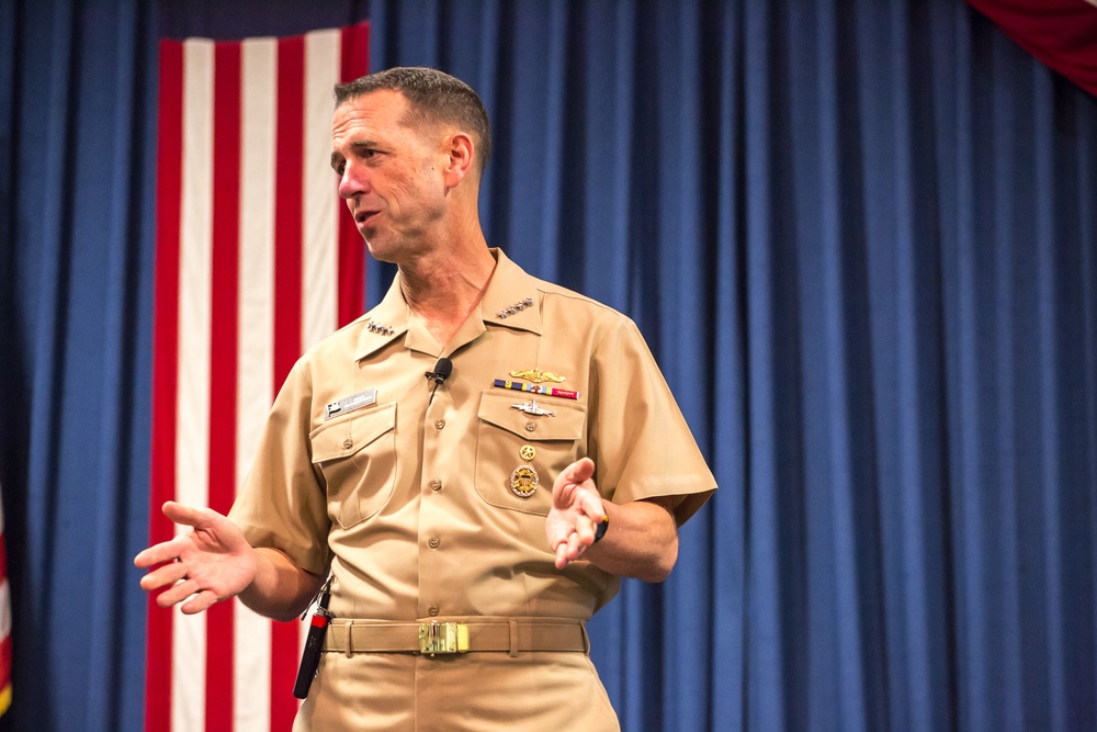 CNO talks logistics at NAVSUP on Navy's 241st birthday