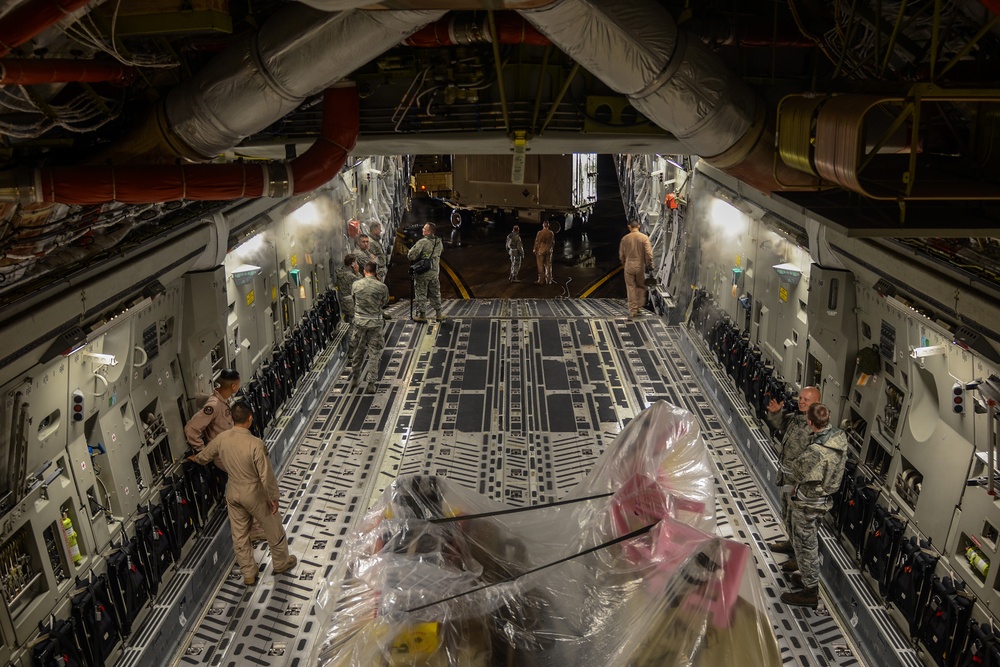245th ATCS C-17 load for deployment in support of Operation INHERENT RESOLVE