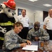 Wing leaders kick off Fire Prevention Week