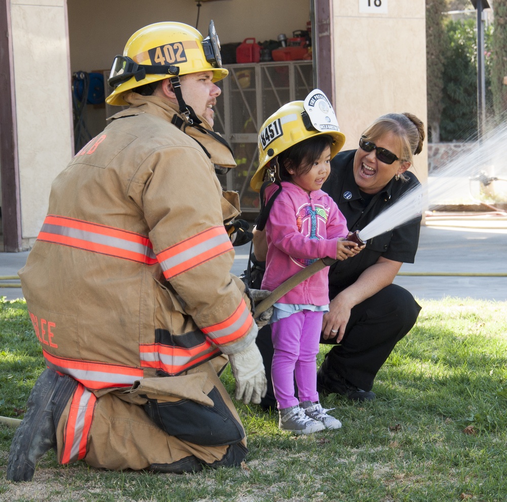 Child Development Center students visit Marine Corps Logistics Base Fire Department for Fire Prevention Week