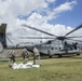 U.S. service members with Joint Task Force Matthew deliver food at Les Anglais, Haiti