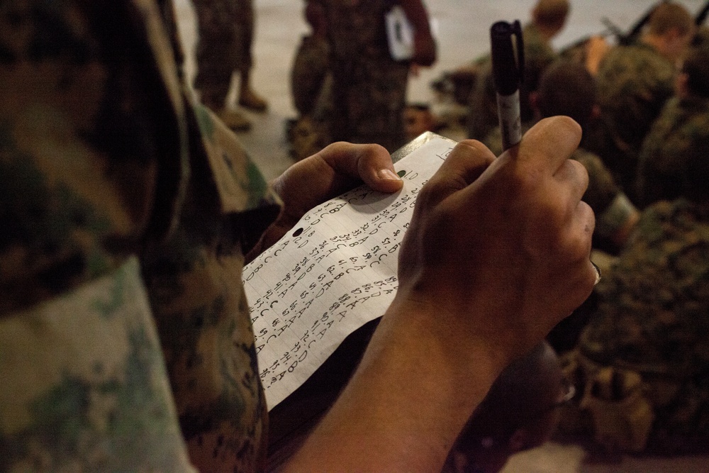 Recruits training at MCLB Albany during Huricane Matthew