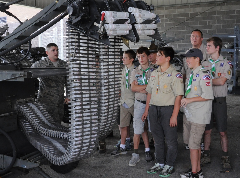 Lee's Summit Boy Scout Troop 54 visits 442nd Fighter Wing