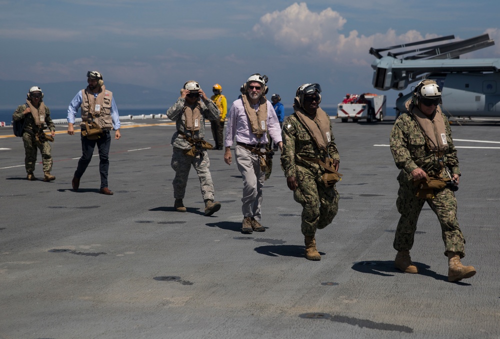 Humanitarian assistance leaders visit USS Iwo Jima