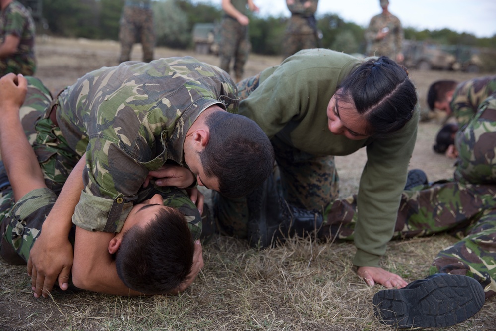 Female Marines Teach MCMAP