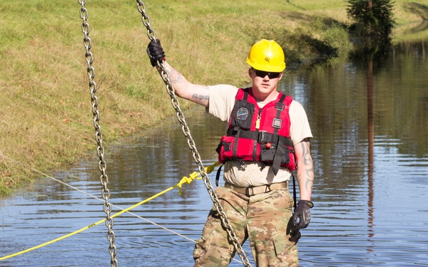 Hurricane Matthew: Princeville, N.C. Under Water - NC Guard Engineers Begin Pumping Operations to Reverse the Flow