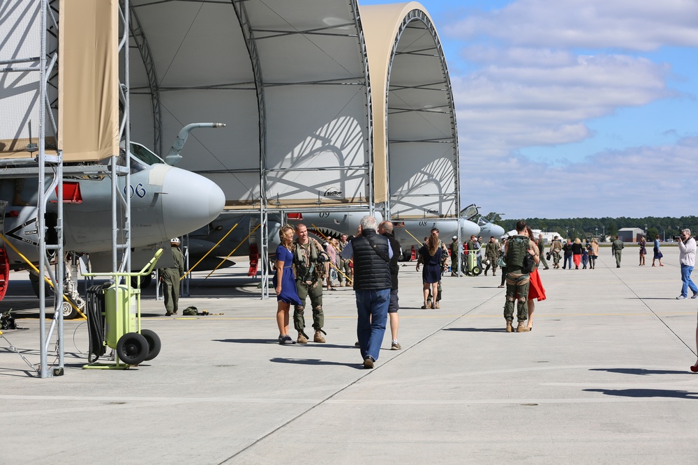 Families and Friends welcome VMAQ-4 Marines from deployment