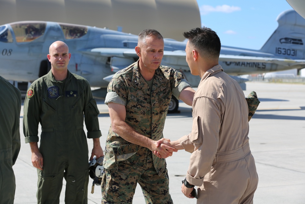 Families and Friends welcome VMAQ-4 Marines from deployment