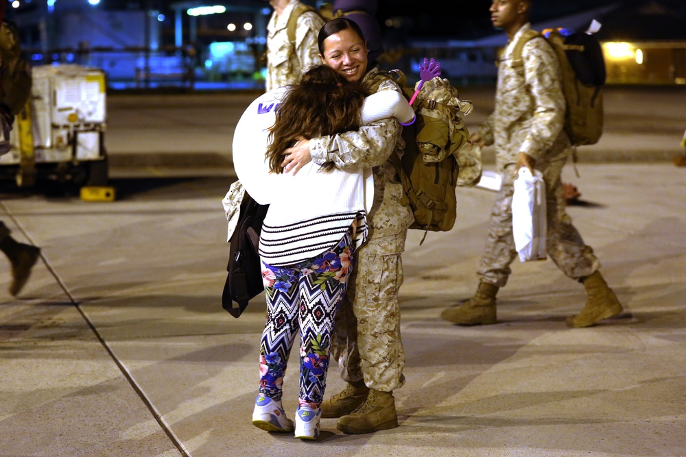 Families and Friends welcome VMAQ-4 Marines from deployment