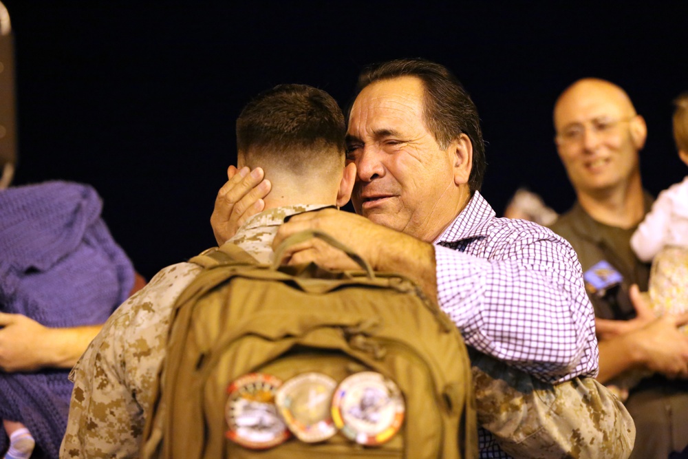 Families and Friends welcome VMAQ-4 Marines from deployment