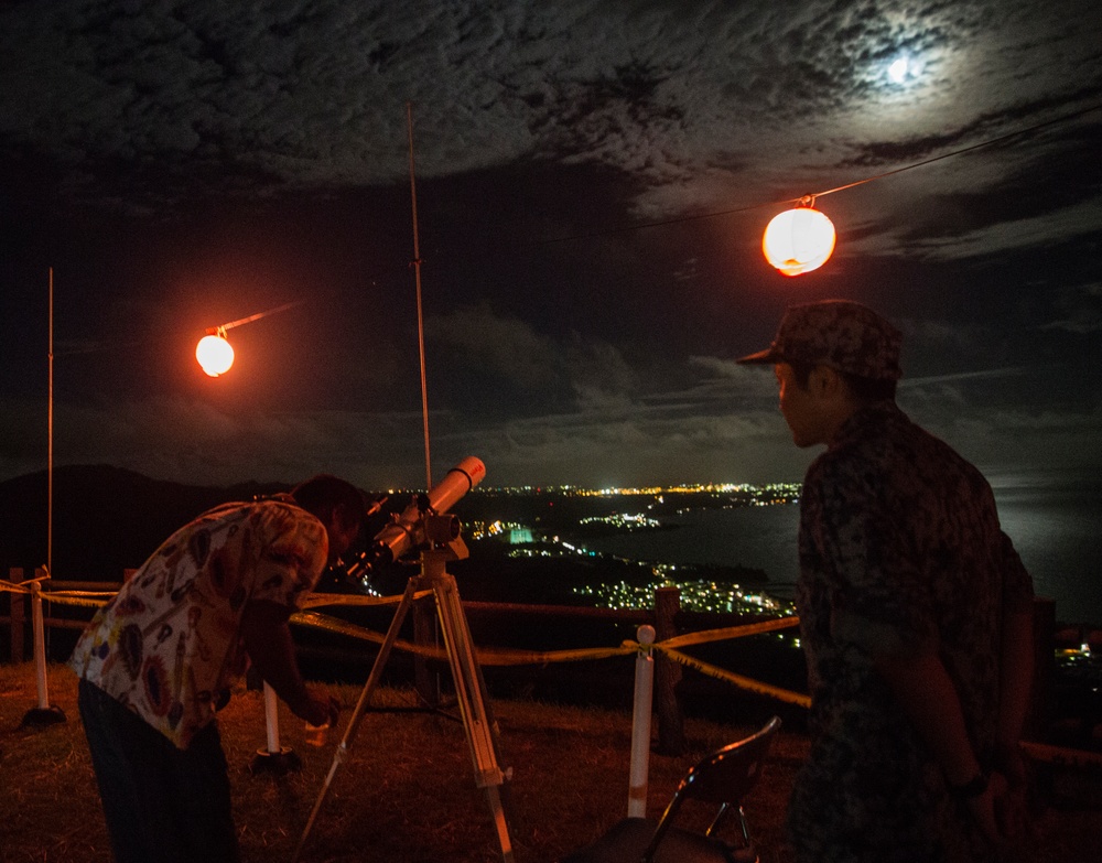 Camp Commander Attends Moon Viewing Party