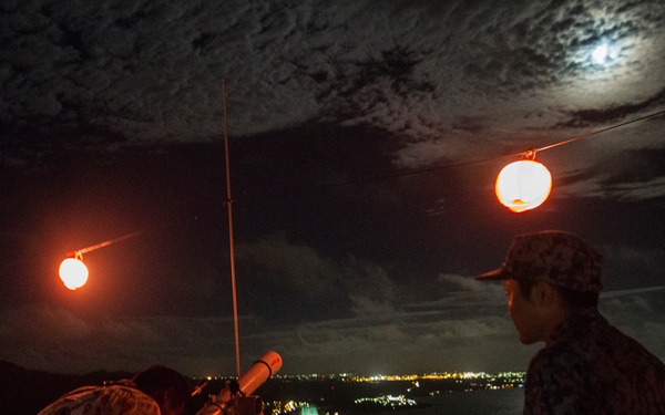 Camp Commander Attends Moon Viewing Party