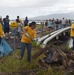 Sailors Help Clean Bike Path