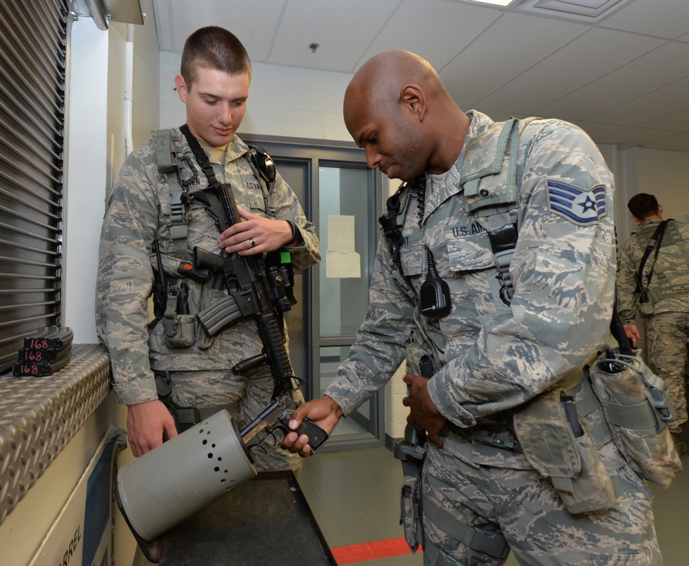 88th SFS Guard Mount Weapon Safety Check