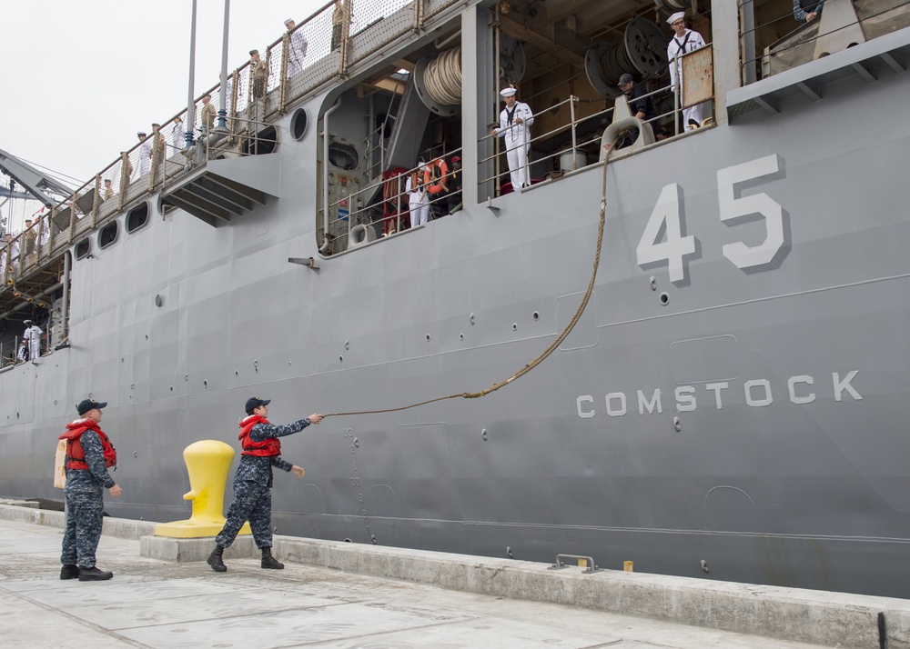 USS Comstock (LSD 45) Departs for Deployment 2016