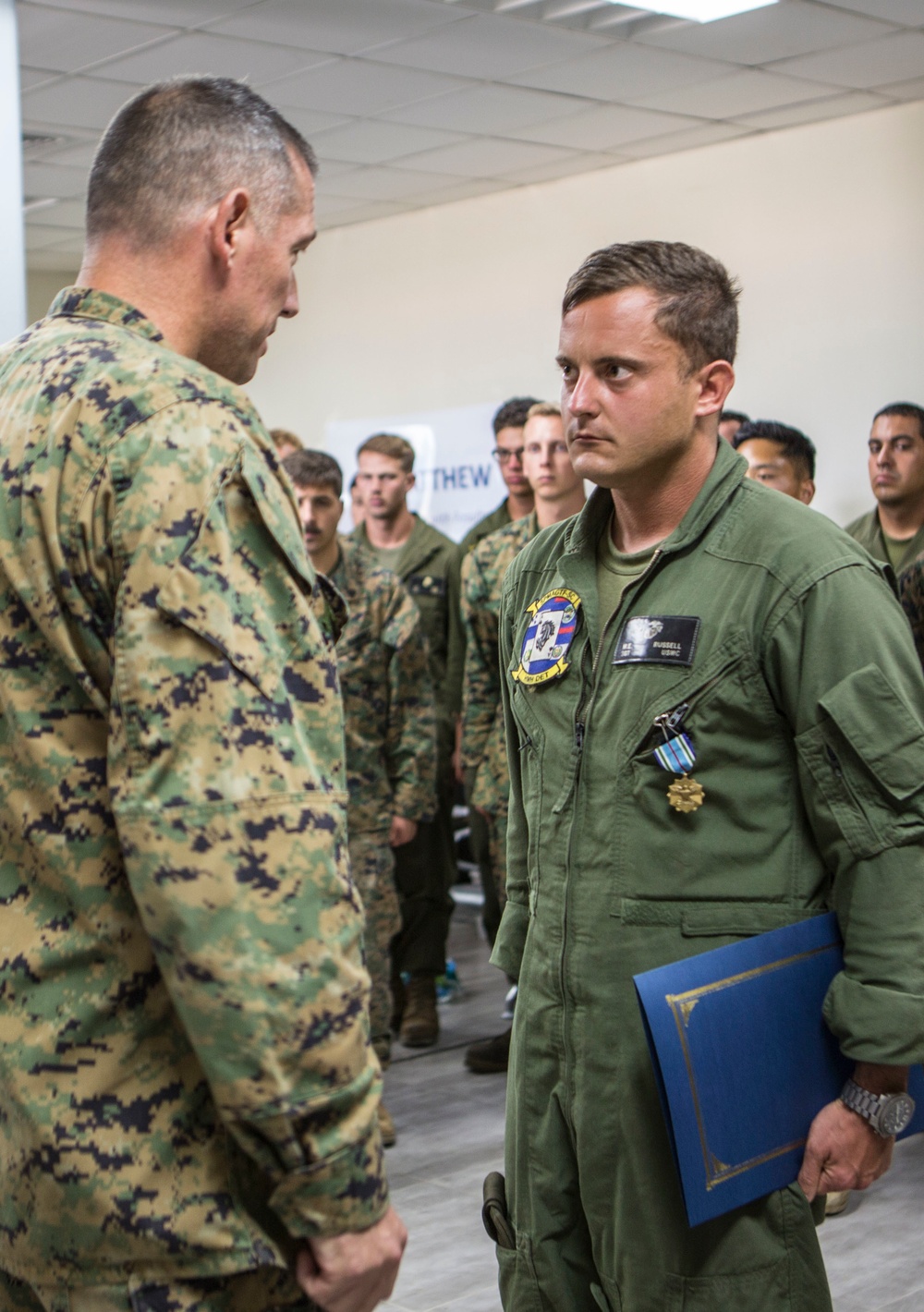 Marines with Joint Task Force Matthew awarded for service