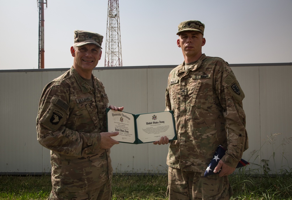 Spc. Justin Dingler Reenlistment Ceremony
