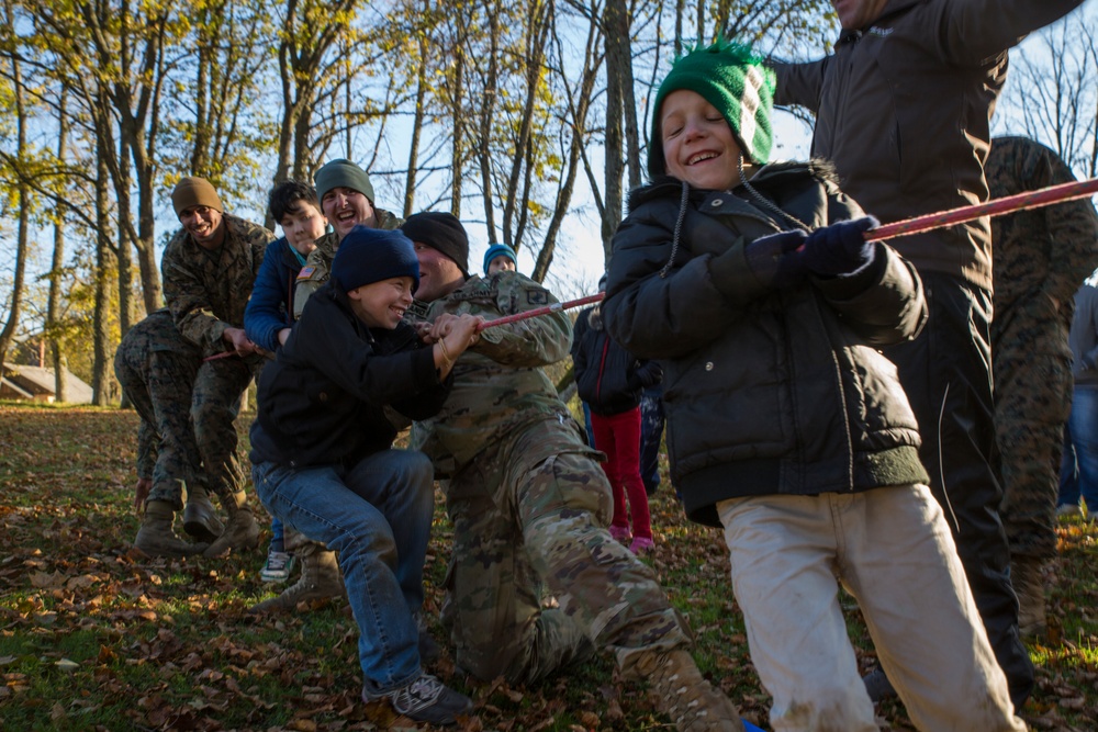 U.S. service members spend day with Latvian children