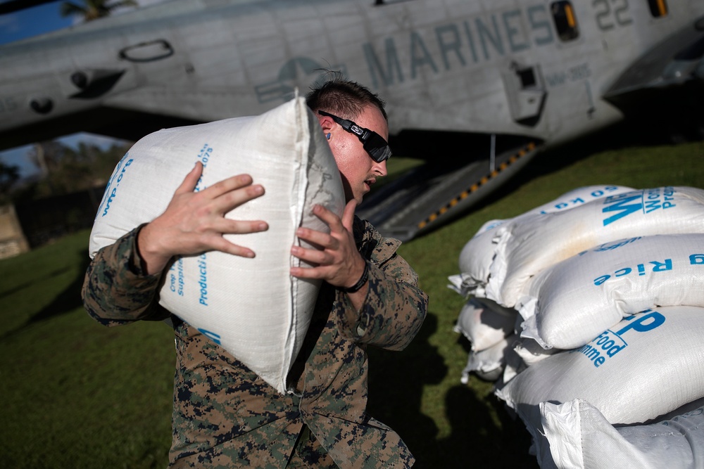 Marines deliver food to Haiti commune