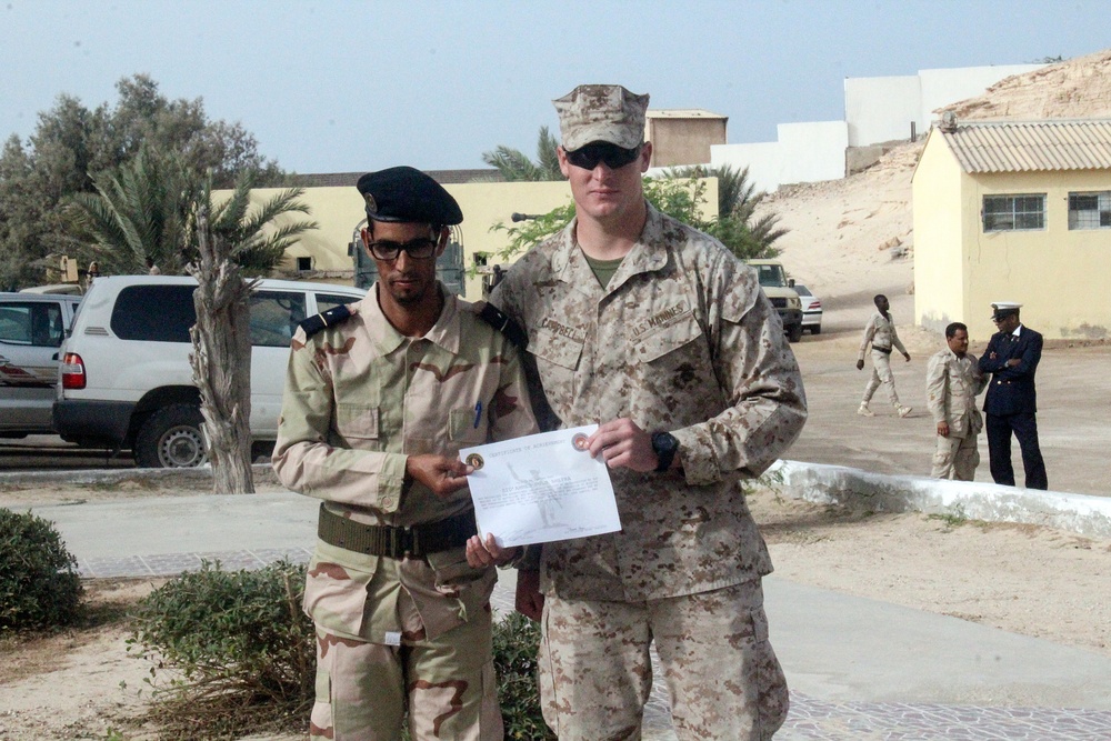 Marines from Mauritania, U.S. partner through training