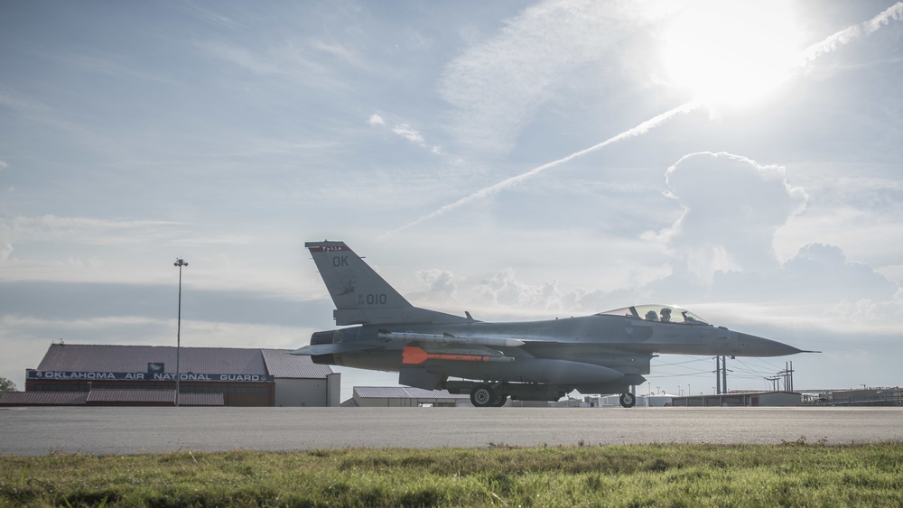 F-16s Positioned for Morning Flight