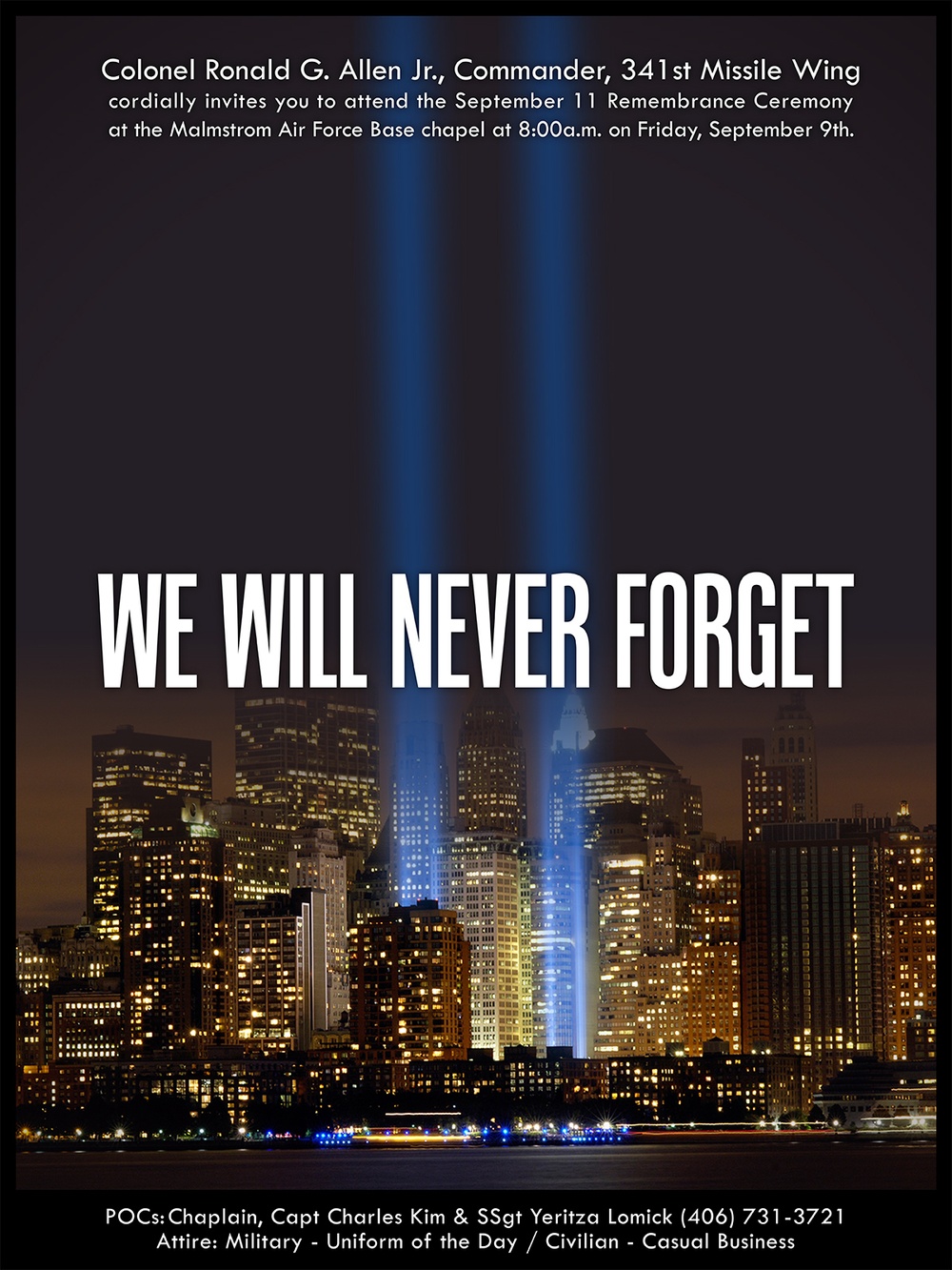 9/11 Memorial Event Flyer