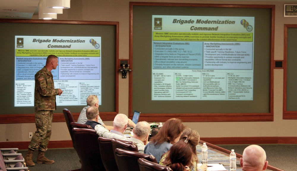 Brigade Modernization Command briefs the Board of Army Science and Technology