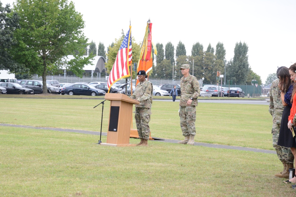 Reflagging Ceremony 128th Signal Compagny Inactivation Network Enterprise Center Belgium Activation