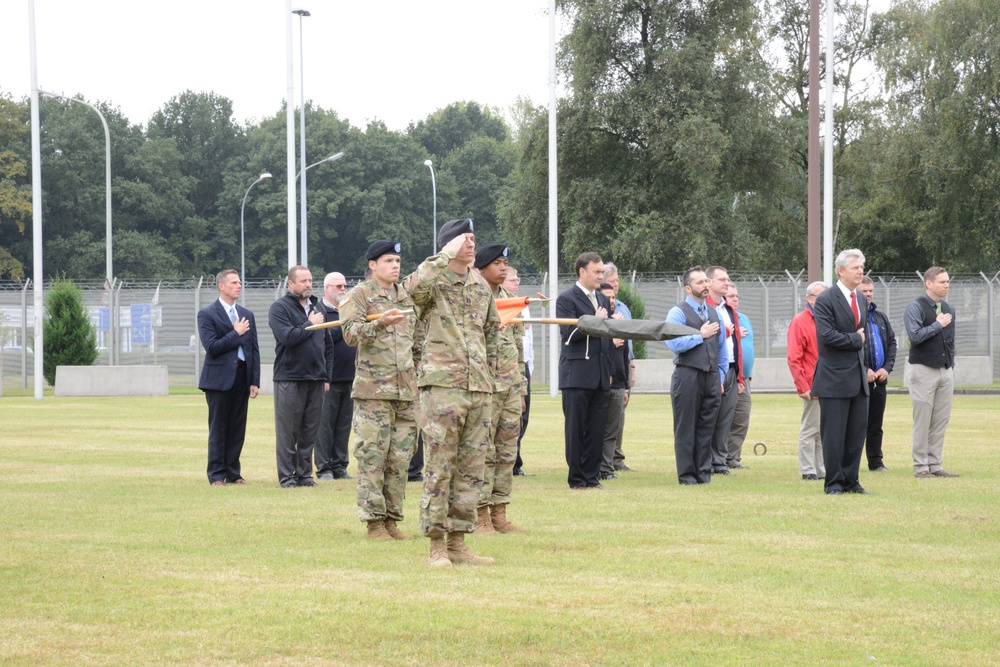 Reflagging Ceremony 128th Signal Compagny Inactivation Network Enterprise Center Belgium Activation