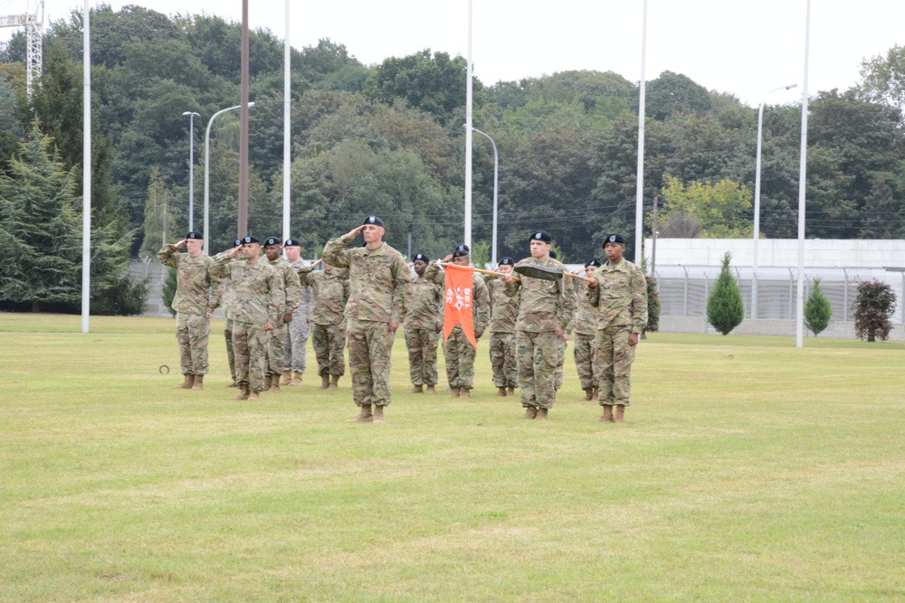 Reflagging Ceremony 128th Signal Compagny Inactivation Network Enterprise Center Belgium Activation