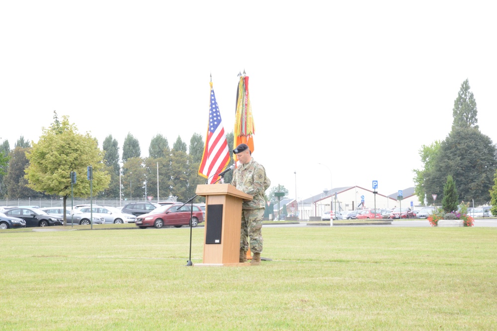 Reflagging Ceremony 128th Signal Compagny Inactivation Network Enterprise Center Belgium Activation