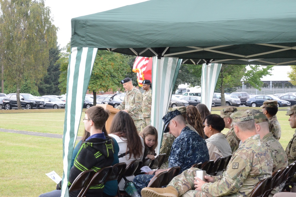 Reflagging Ceremony 128th Signal Compagny Inactivation Network Enterprise Center Belgium Activation