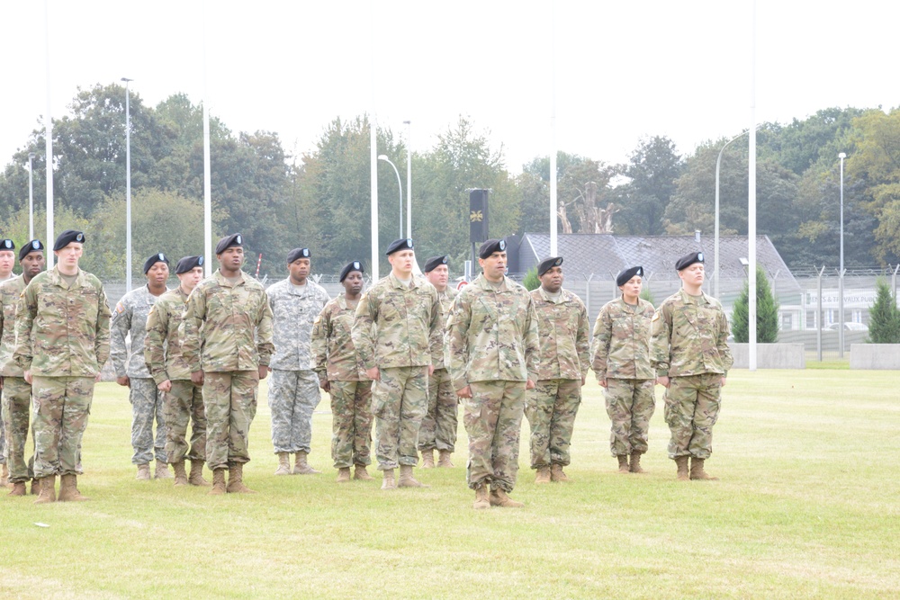 Reflagging Ceremony 128th Signal Compagny Inactivation Network Enterprise Center Belgium Activation