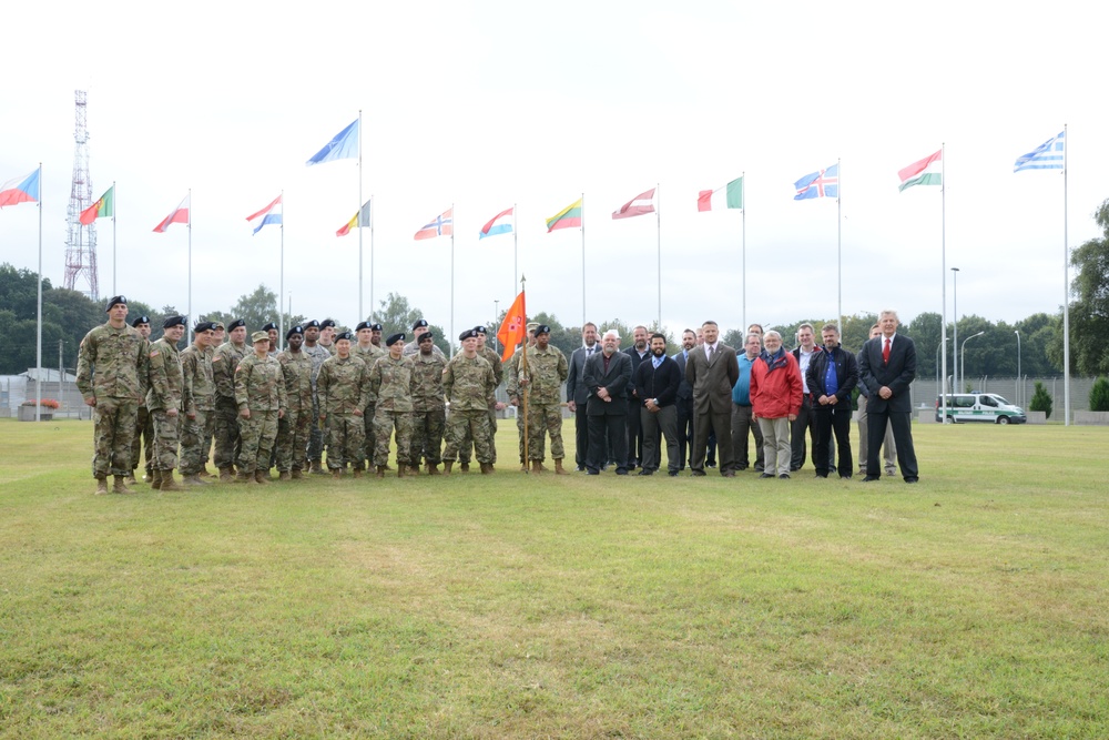 Reflagging Ceremony 128th Signal Compagny Inactivation Network Enterprise Center Belgium Activation