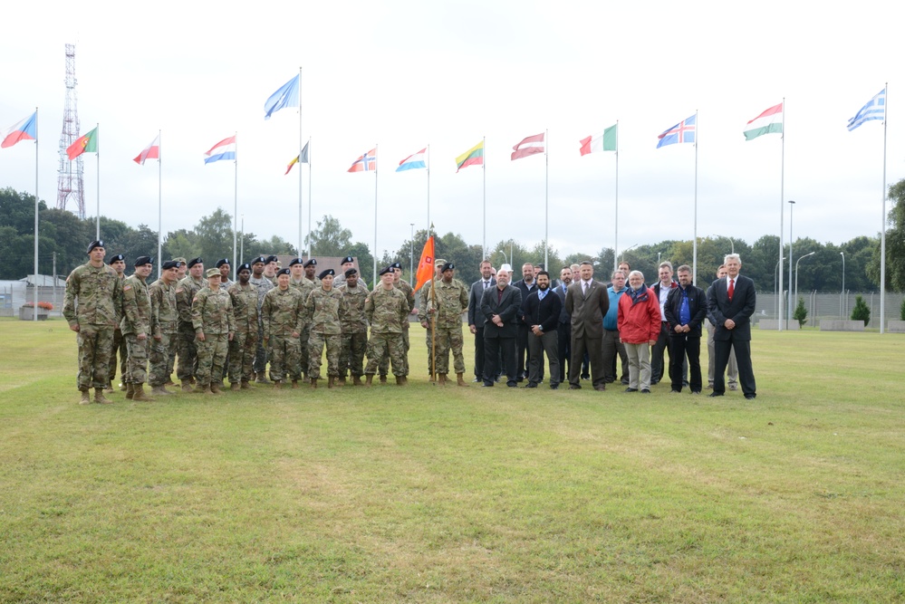 Reflagging Ceremony 128th Signal Compagny Inactivation Network Enterprise Center Belgium Activation