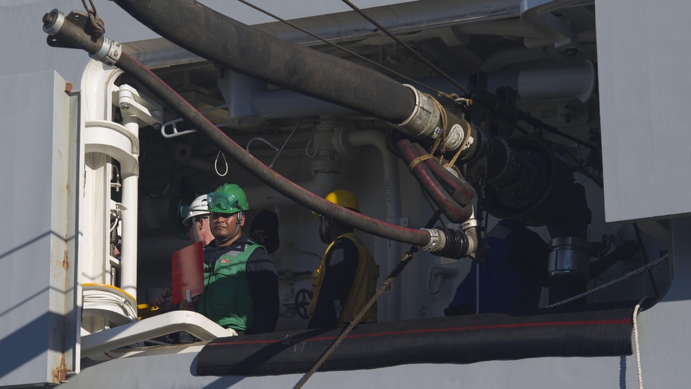USS Zumwalt Sailors conduct Replenishment-at-Sea training
