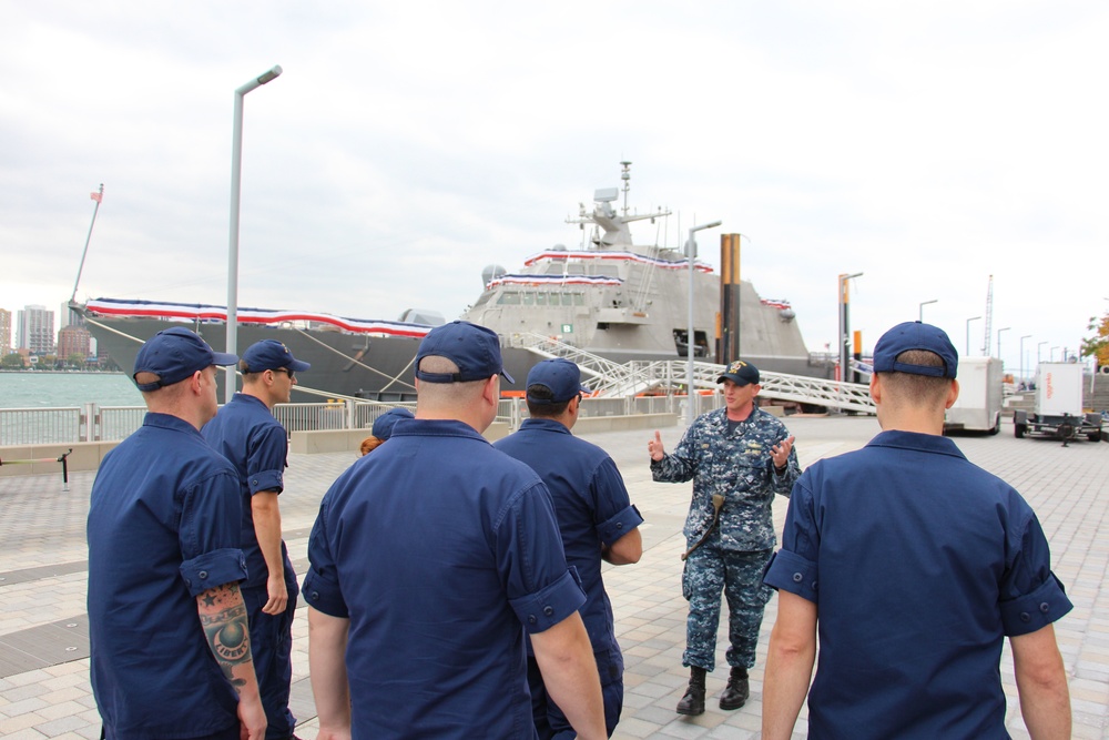 Coast Guard Sector Detroit provides on-water security for USS Detroit