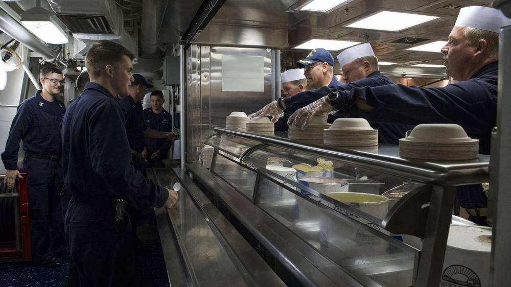 USS Zumwalt Sailors Operate at Sea