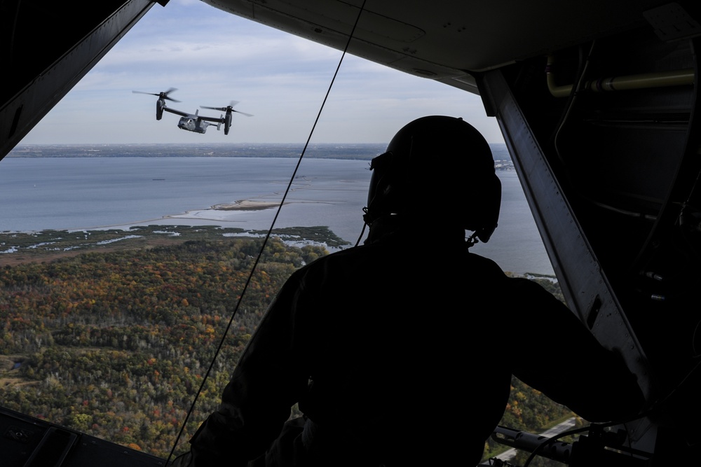 CV-22 Osprey's flyover Lambeau Field