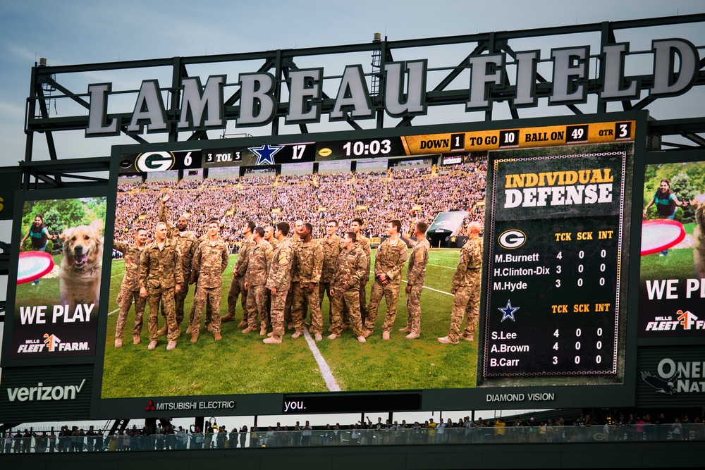 CV-22 Osprey's flyover Lambeau Field