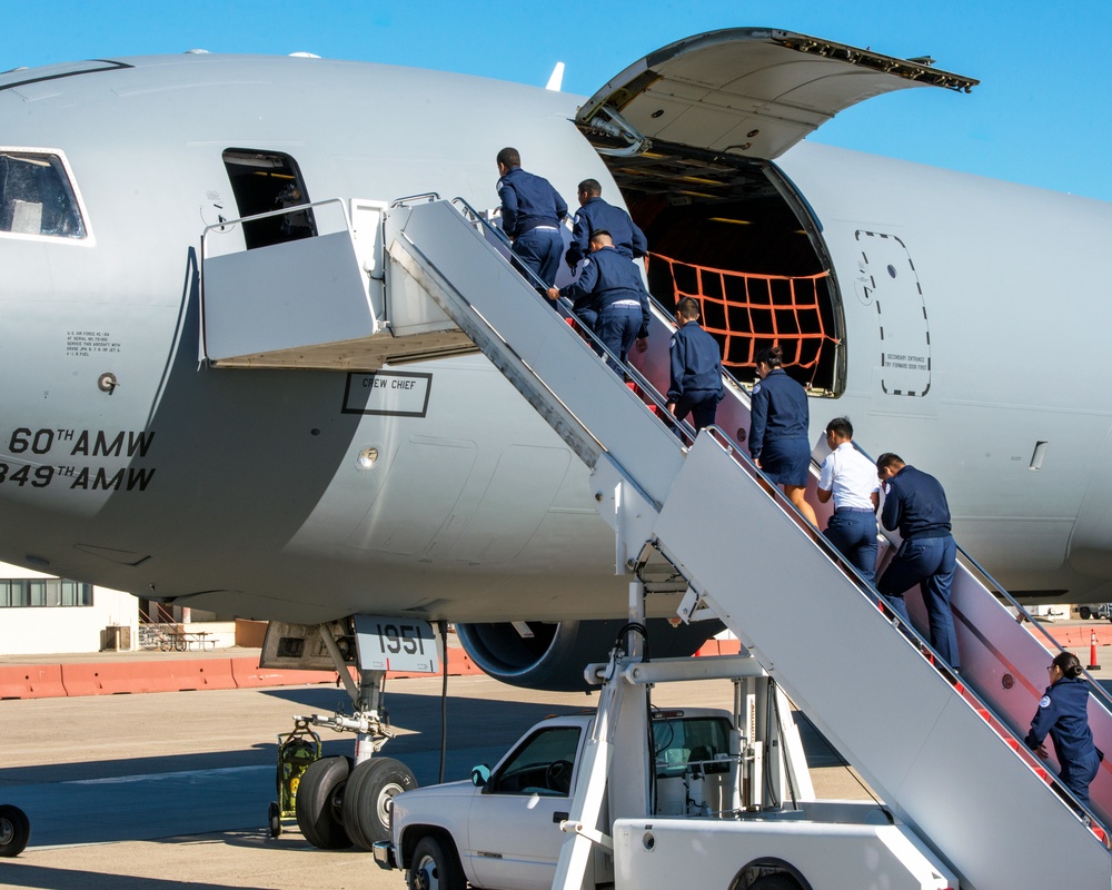 JROTC Tour Travis Air Force Base