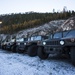 U.S. Marines prepare gear for transport to Arctic Circle